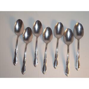 7 Place Oval Spoons Homestead Simeon & George H Rogers Co Stainless -0515S140